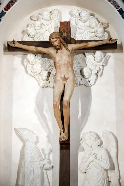 Kirche Santa Maria Dei Servi Das Wundersame Kruzifix Von Donatello — Stockfoto