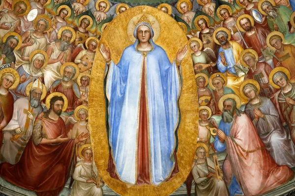 Padovan Baptisterilta Ceilling Freskoja Luvulla Giusto Menabuoi Paratiisiin Neitsyt Maria — kuvapankkivalokuva