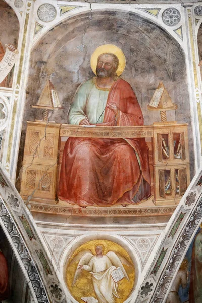 Padua Vaftizhanesi Yüzyıldan Kalma Tavan Freskleri Giusto Menabuoi Den Havari — Stok fotoğraf