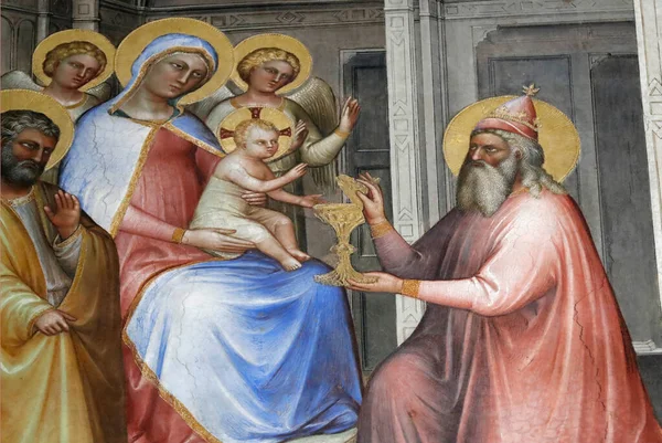 Padua Baptistery Ceilling Frescoes 14Th Century Giusto Menabuoi Circumcision Jesus — стоковое фото