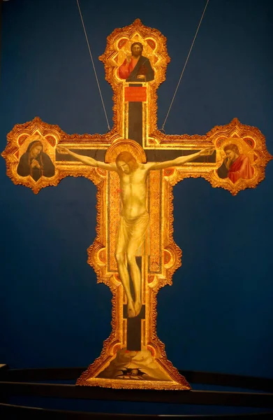 Este Crucifijo Pintado Por Giotto Siglo Xiv Padua Italia — Foto de Stock