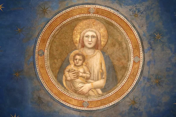 Scrovegni Kapellet Fresco Giotto 1400 Tallet Madonna Barnet Padova Italia – stockfoto
