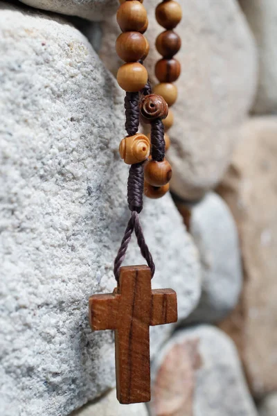 Catholic Rosary Rocks Symbol Church —  Fotos de Stock