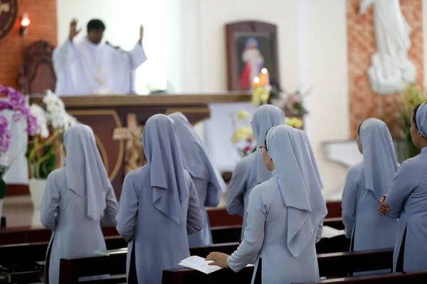 Eglise Des Missionnaires Franciscains Marie Messe Catholique Sœurs Franciscaines Chi — Photo