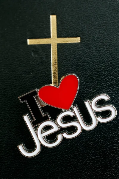Kocham Jezusa Pismem Świętym — Zdjęcie stockowe
