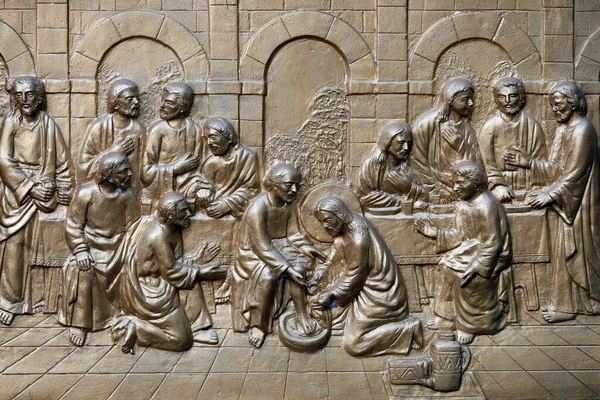 Цистерціанське Абатство Святої Марії Пхуцького Святий Четвер Христос Миє Ноги — стокове фото