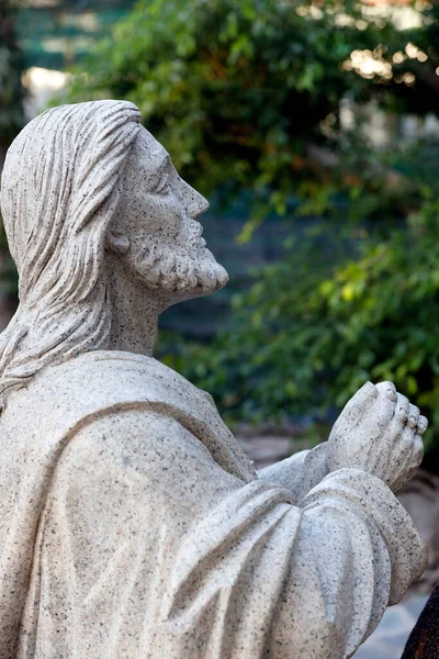 Cistercian Abbey Holy Mary Phuc Son Jesus Praying Gethsemani Statue — Fotografia de Stock