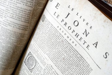 Eski Fransızca İncil, 1669. Eski Ahit. Küçük Peygamber. Jonah..