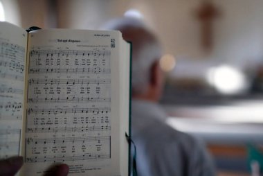 Protestan kilisesi. Pazar ayini. Şarkı kitabı. Fransa. 
