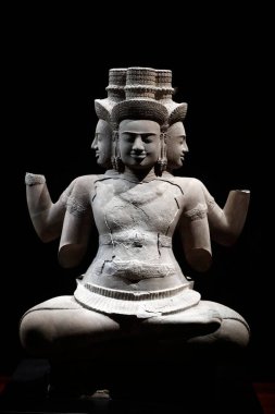 Asya Medeniyetler Müzesi. Angkor. Kamboçya 'nın kutsal şehrini keşfediyorum. Brahma. Kamboçya, 10. yüzyılın ortalarında. Kum taşı. Singapur. 