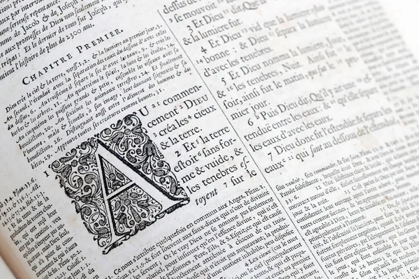Eski Fransızca İncil, 1669. Eski Ahit. Pentateuch ya da Musa 'nın Beş Kitabı. Yaratılış.