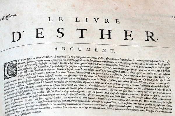 Eski Fransızca İncil, 1669. Eski Ahit. Esther 'in kitabı..