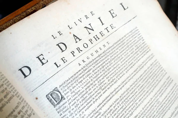 Eski Fransızca İncil, 1669. Eski Ahit. Büyük elçi. Daniel!. 