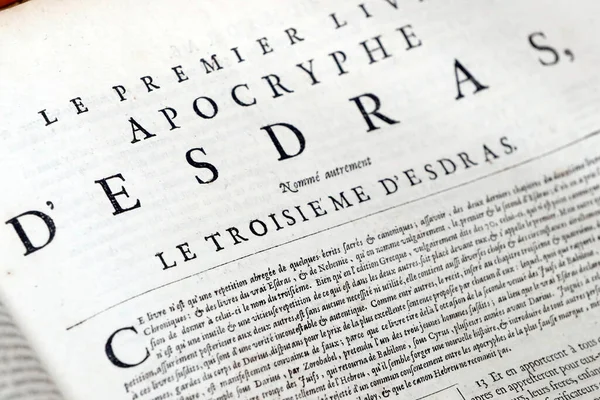 Eski Fransızca İncil, 1669. Eski Ahit. Apocrypha. Esdras.
