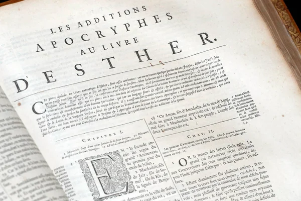 Eski Fransızca İncil, 1669. Eski Ahit. Apocrypha. Esther..