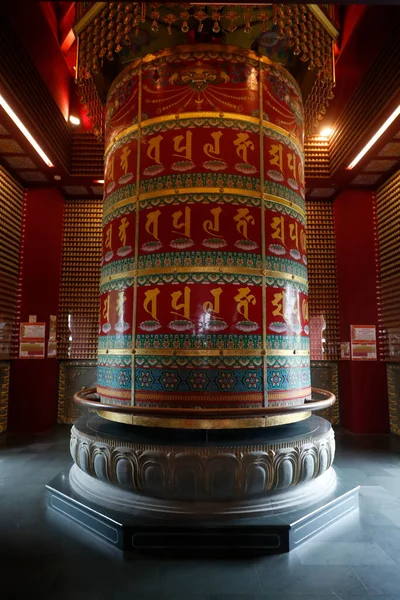 Temple Relique Dentaire Bouddha Chinatown Roue Prière Bouddha Viarocana Singapour — Photo