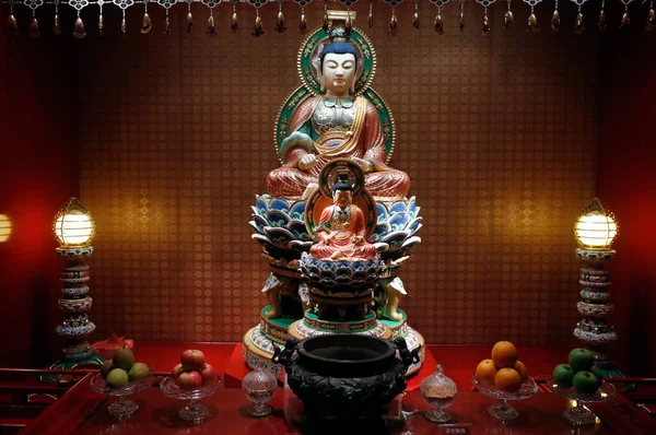 Temple Relique Dentaire Bouddha Chinatown Sagesse Bodhisattva Manjushri Singapour — Photo