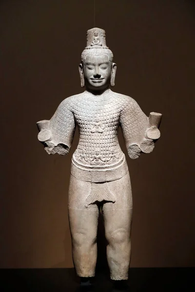 亚洲文明博物馆 探索柬埔寨的圣城 宇宙辐射洛基什瓦拉 柬埔寨 12世纪 新加坡 — 图库照片