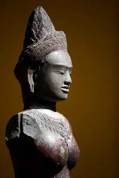 Asian Civilisations Museum Angkor Exploring Cambodia Sacred City Female Deity — Stock Photo, Image