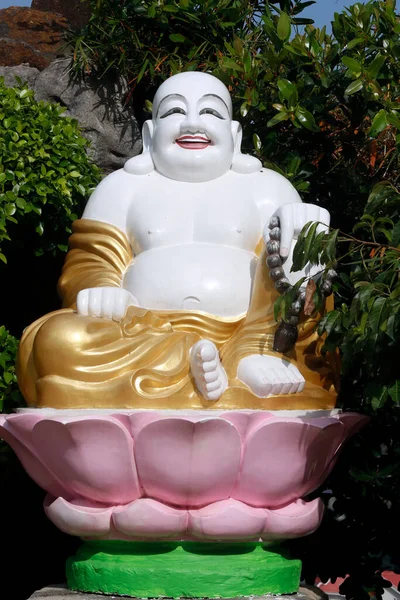Ван Хань Дзен Буддистський Монастир Жирна Щаслива Статуя Будди Удачу — стокове фото