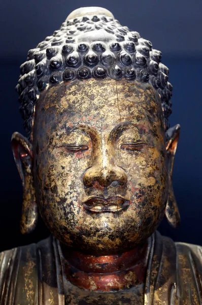 Museo Storia Vietnamita Buddha Legno Dorato Xviii Secolo Chi Minh — Foto Stock