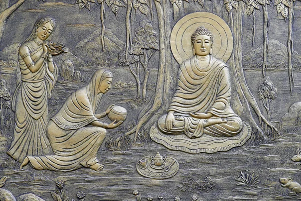 Tinh Ngoc Chau Buddhist Temple Life Buddha Siddhartha Gautama Sujata — стокове фото