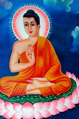 Buda 'nın Hayatı, Siddhartha Gautama. Soc Po Lok Budist tapınağı. Chau Doc. Vietnam. 