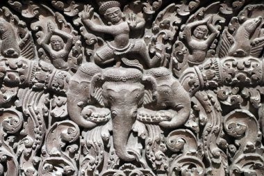 Vietnam Tarihi Müzesi. Lintel. Angkor Wat. 10. yüzyıl. Ho Chi Minh Şehri. Vietnam. 