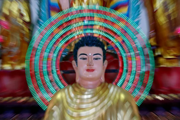 Huynh Dao Buddhist Pagoda Buddha Statue Chau Doc Vietnam — ストック写真