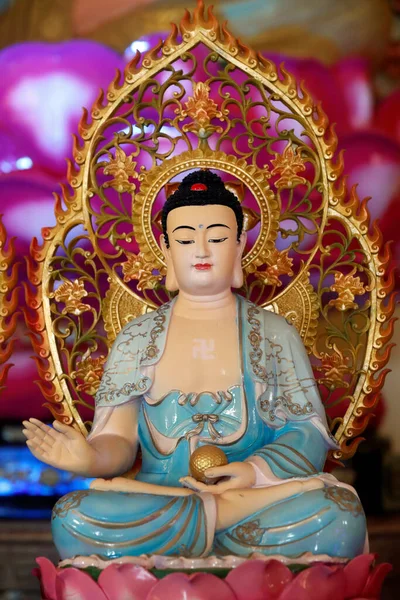 Huynh Dao Buddistpagod Buddha Staty Altaret Chau Doktorn Vietnam — Stockfoto