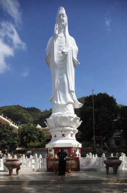  Bodhisattva  Avalokitesvara. Guanyin statue ( Quan Am ). Goddess  of compassion and mercy.  Pho Da temple.  Vung Tau. Vietnam. 