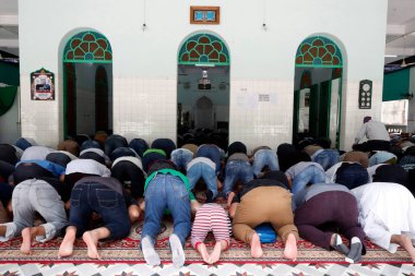 Saigon Central Mosque. The friday prayer is  a congregational prayer (salat) that Muslims hold every Friday. Ho Chi Minh City. Vietnam. 