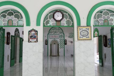Jamiul Azhar mosque.  Prayer hall with mihrab. Chau Doc. Vietnam. 