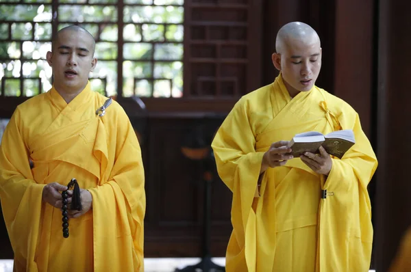 Monges Cerimônia Budista Pagode Cidade Chi Minh Vietname — Fotografia de Stock