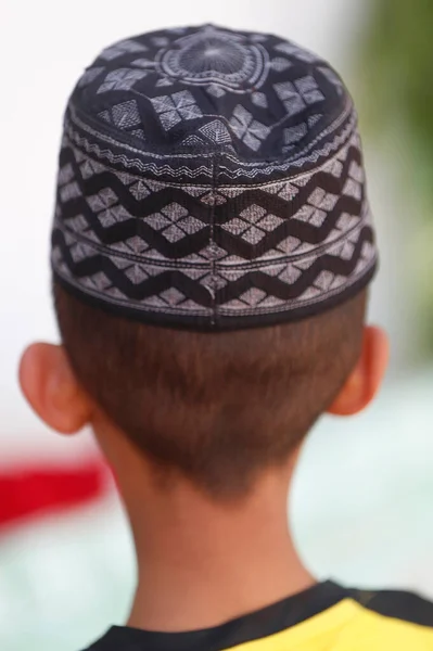 Jamiul Azhar Mosque Muslim Boy Madrassa School Chau Doc Vietnam — Stockfoto