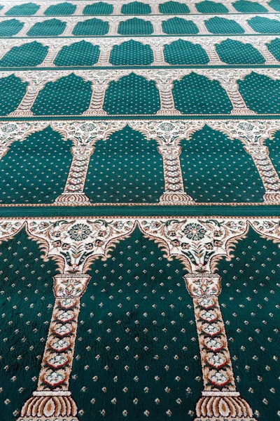 Masjid Ehsan Mosque Prayer Hall Green Carpet Chau Doc Vietnam — Foto de Stock