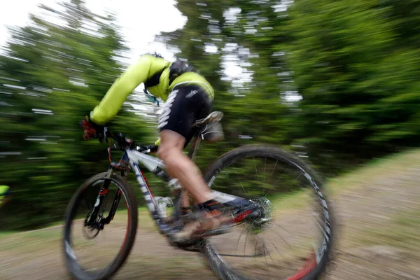 Dre Dans Darbon Course Vtt Dans Les Alpes Françaises Cycliste — Photo