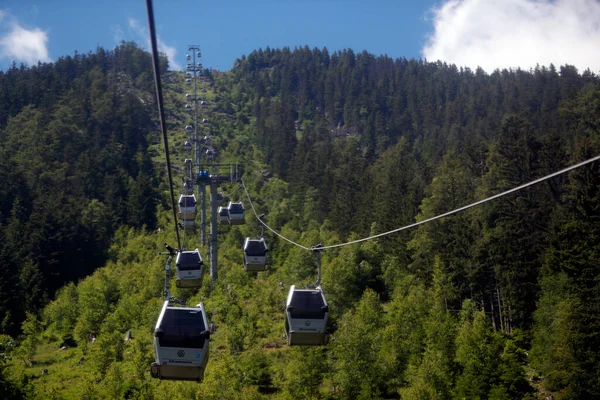 Gondola Lift Chamonix Plan Praz 999M France — 스톡 사진