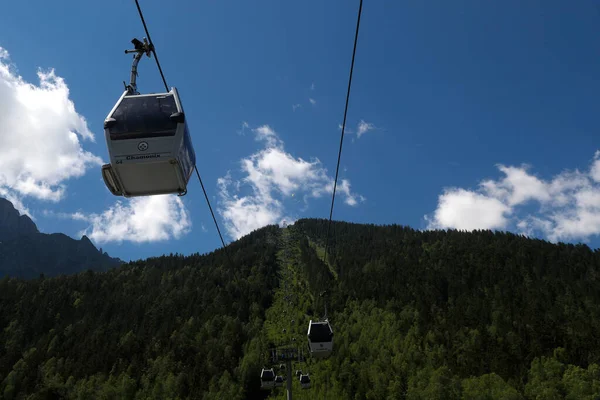 Gondelbahn Von Chamonix Nach Plan Praz Auf 999 Frankreich — Stockfoto