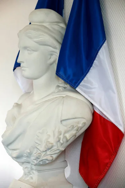 Statue Marianne National Symbol French Republic Menthon Saint Bernard France — Stock fotografie