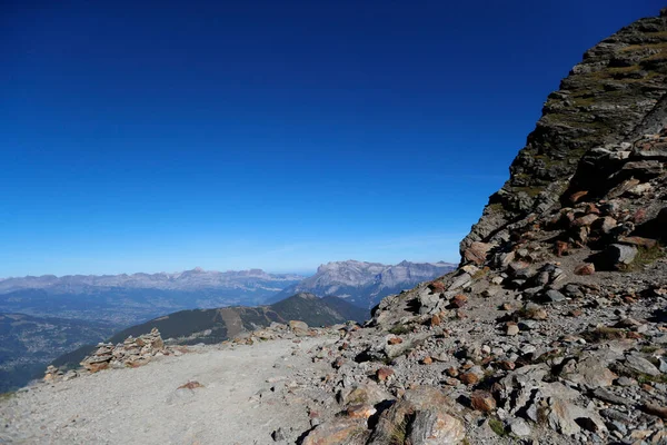 Fransız Alpleri Nin Yaz Manzarası Mont Blanc Massif Fransa — Stok fotoğraf