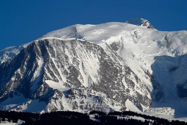 Massif Mont Blanc Mont Blanc Haut Sommet Europe 4810 Франция — стоковое фото