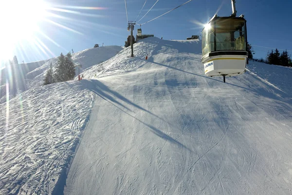 法国阿尔卑斯山 勃朗峰大轿车 滑雪坡度 圣日耳曼法国 — 图库照片