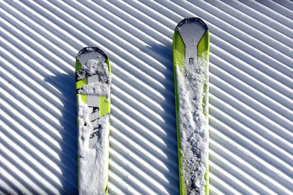 Franse Alpen Gele Skiën Sneeuw Sint Gervais Frankrijk — Stockfoto