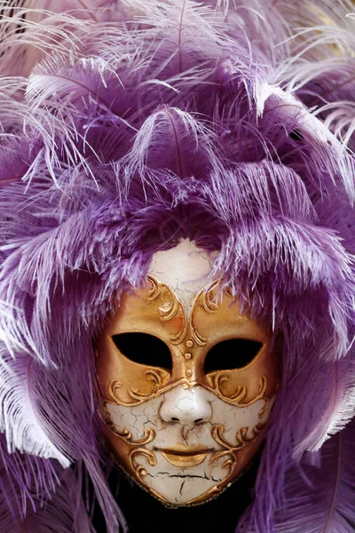 Máscaras Carnaval Elegantes Exibição Janela Loja Mercado Veneza Itália — Fotografia de Stock