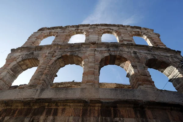 Exterior Verona Arena Clear Sky Verona Italy — Fotografia de Stock