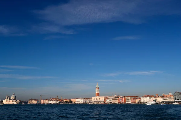 Stad Venetië Gezien Vanaf Lagune Met Palazzo Ducale Doges Palace — Stockfoto