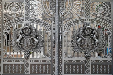 - Ev. Metal kapı. Ho Chi Minh Şehri (Saigon). Vietnam. 