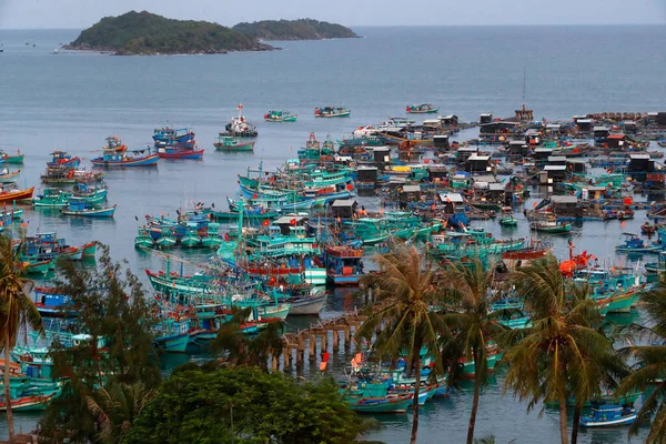 Thoi Harbour Fisher Boats Vietnam — Fotografia de Stock