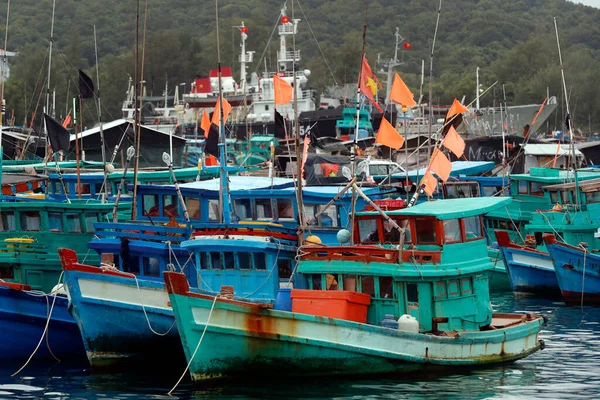 Thoi Harbour Fisher Boats Vietnam — Fotografia de Stock